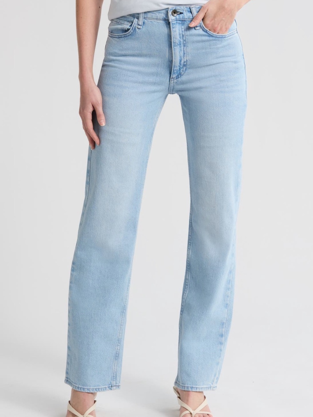 rag & bone Light Blue Straight-Leg Jeans